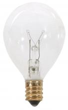  S3844 - 10 Watt G12 1/2 Pear Incandescent; Clear; 1500 Average rated hours; 60 Lumens; Candelabra base; 120