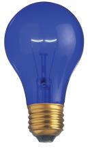  S6082 - 25 Watt A19 Incandescent; Transparent Blue; 2000 Average rated hours; Medium base; 130 Volt