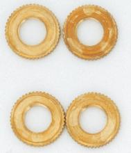  S70/620 - 4 Knurled Brass Locknuts; 1/8 IPS