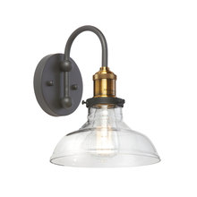  410-61W-BAB - 1LT Wall Sconce, Black/Antique Brass