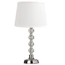 Dainolite C13T-PC - 1LT Table Lamp Cut Crystal Ball w/Wht Shd