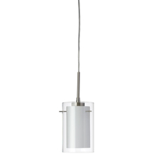  DL293701-SC - Single Pendant Satin Chrome Clear/White Glass