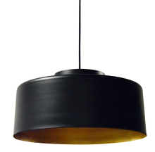  KUP-201P-BK-GLD - 1LT Incandescent Metal Pendant,Black & Gold Finish