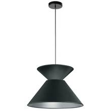  PAT-181P-BK-697 - 1LT Patricia Pendant,  JTone BLK/SV Shade, BK