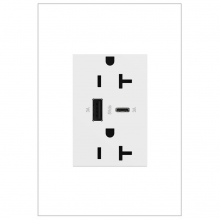  ARTRUSB206ACW4 - 3mod combo USB type A/C 6A, 20A Receptacles