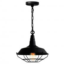  9611P14-1-101 - Morgan 1 Light Down Mini Pendant With Black Finish