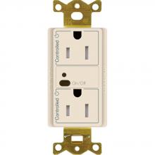  CAR2S-15-DTR-LA - 15A DUPLEX RF RECEPTACLE LIGHT ALMOND