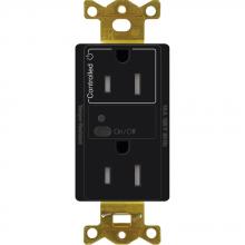  CAR2S-15-STR-BL - 15A SPLIT RF RECEPTACLE BLACK