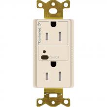  CAR2S-15-STR-LA - 15A SPLIT RF RECEPTACLE LIGHT ALMOND