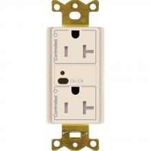  CAR2S-20-DTR-LA - 20A DUPLEX RF RECEPTACLE LIGHT ALMOND