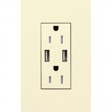  LTR-F15-UBTR-AL - DUPLEX 15A TR DUAL USB RECEPTACLE AL FP