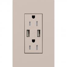  LTR-F15-UBTR-TP - DUPLEX 15A TR DUAL USB RECEPTACLE TP FP