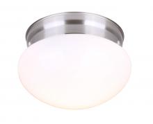  IFM137BN - IFM137BN, 1 Lt Flush Mount, Opal Glass, 60W Type A19, 7 .25 IN W x 4 5/8 IN H