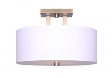  ISF578A03GD - River 3 Light Semi Flush, Gold Finish