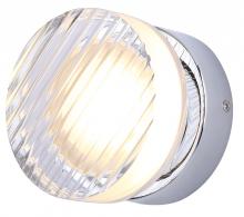 Canarm LWL297A05CH - BENNI 5.375 in. 1 Light Chrome Integrated LED Wall Light with Clear Acrylic Shade, Adjustable Color