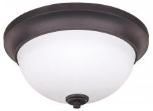  IFM256A13ORB - New Yorker, 2 Light Flush Mount, Flat Opal Glass, 60W Type A, 13" W x 6" H