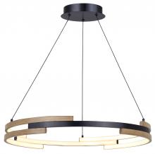 Canarm LCH283A24BKB - AZRIA, MBK/Brushed Brown, 23.75&#34; W Cord LED Chandelier, Silicone , 30W LED (Int.), Dimm., 2100 l