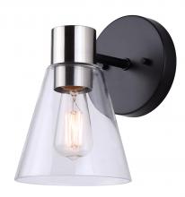  IVL1127A01BKN - Davina 5.5 in. 1 Light Matte Black Sconce with Clear Glass Shade