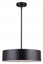  IPL318A03BK16 - Dexter 3 Light Pendant, Black Finish