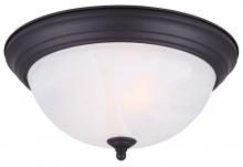  IFM41313 - Fmount, 13" 2 Bulb Flushmount, Alabaster Glass, 60W Type A