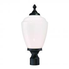 Acclaim Lighting 5367BK/WH - Acorn Collection Post-Mount 1-Light Outdoor Matte Black Light Fixture