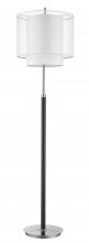  BF7164 - Roosevelt 1-Light Espresso And Brushed Nickel Floor Lamp