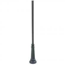  C8BK - Surface Mount Posts Collection 8 ft. Fluted Outdoor Matte Black Light Post