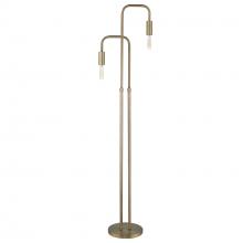  TF70023AB - Perret 2-Light Aged Brass Floor Lamp