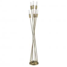  TF70024AB - Perret 6-Light Aged Brass Floor Lamp