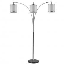  TFA9307 - Lux 3-Light Brushed Nickel Adjustable Tree Floor Lamp