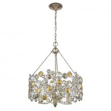  TP10001ASL - Vitozzi 3-Light Antique Silver Leaf Chandelier