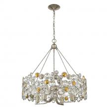  TP10002ASL - Vitozzi 4-Light Antique Silver Leaf Chandelier