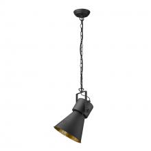 Acclaim Lighting TP10025BK - Crew 1-Light Matte Black Pendant