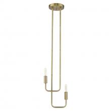  TP20016AB - Perret 2-Light Aged Brass Pendant