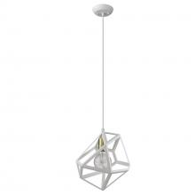  TP30080WH - Hedron 1-Light White Pendant