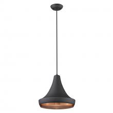  TP30121BK - Tholos 1-Light Matte Black Pendant