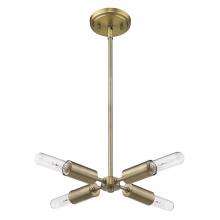  TP60022AB - Perret 4-Light Aged Brass Convertible Pendant