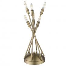  TT80025AB - Perret 6-Light Aged Brass Table Lamp