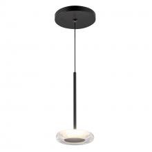  PD97204-BK/CL - Stephord 4-in Black/Clear Glass LED Pendant