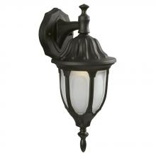  301130BK/FR - Outdoor Cast Alum. Lantern - Black w/ Frosted Glass