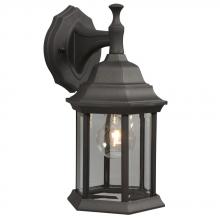  301830BLK - Outdoor Cast Aluminum Lantern - Black w/ Clear Beveled Glass