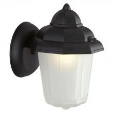  303045 BLK - Outdoor Cast Aluminum Lantern - Black w/ Frosted Glass