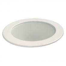  416WH - 4" Low / Line Voltage Shower Trim - White with Frosted Lens