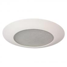  516WH - 6" Line Voltage Shower Trim - White w/ Frosted Lens