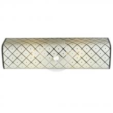  600618 - Vanity Light - U-channel with White Patterned Glass