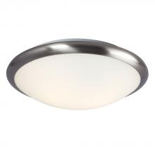  L612392BN010A1 - LED Flush Mount Ceiling Light - in Brushed Nickel finish with Satin White Glass