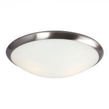  L612394BN010A1 - LED Flush Mount Ceiling Light - in Brushed Nickel finish with Satin White Glass