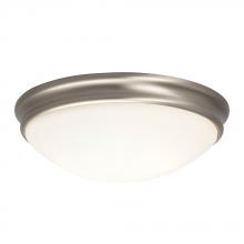  L613333BN010A1 - LED Flush Mount Ceiling Light - in Brushed Nickel finish with White Glass