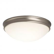  L613335BN010A1 - LED Flush Mount Ceiling Light - in Brushed Nickel finish with White Glass