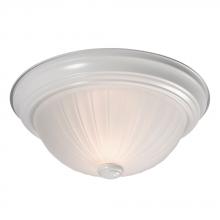  625021WH-113EB - Flush Mount Ceiling Light - in White  finish with Frosted Melon Glass